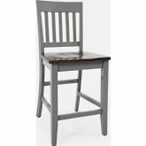 Decatur Lane Counter Stool in Brown & Grey (Set of 2)